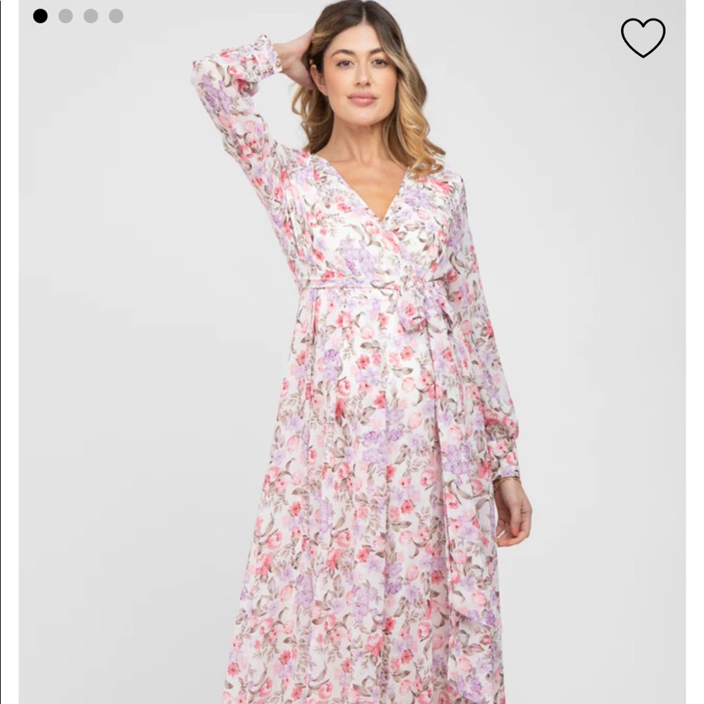 Pinkblush pink floral maternity dress